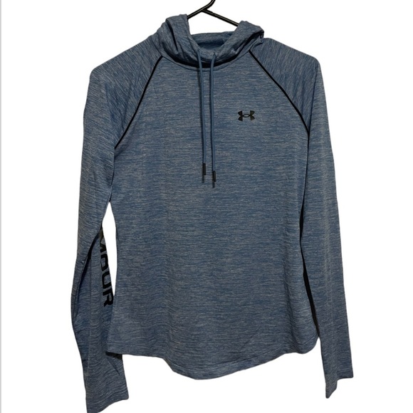 Under Armour UA Velocity Word Mark Blue Hoodie Size XS - Picture 7 of 12